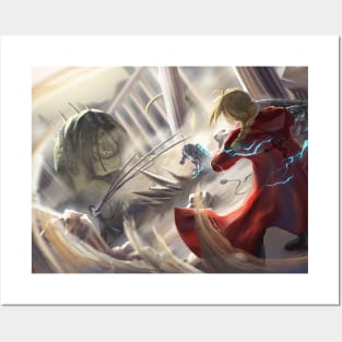 Fullmetal Alchemist Epic Fight T-Shirt T-Shirt Posters and Art